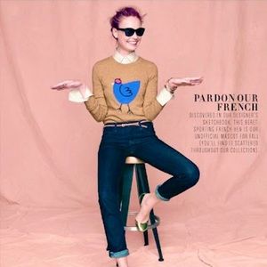 J Crew cashmere blend french hen sweater